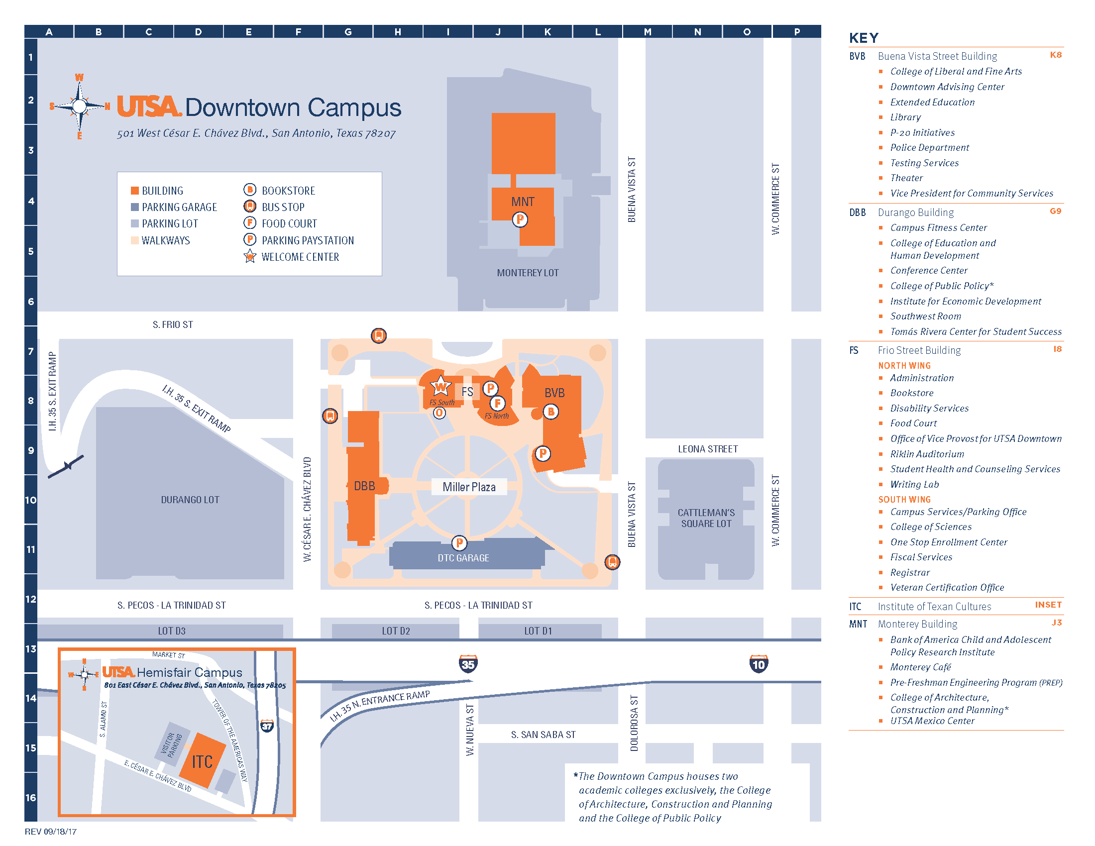 Downtown Campus Map