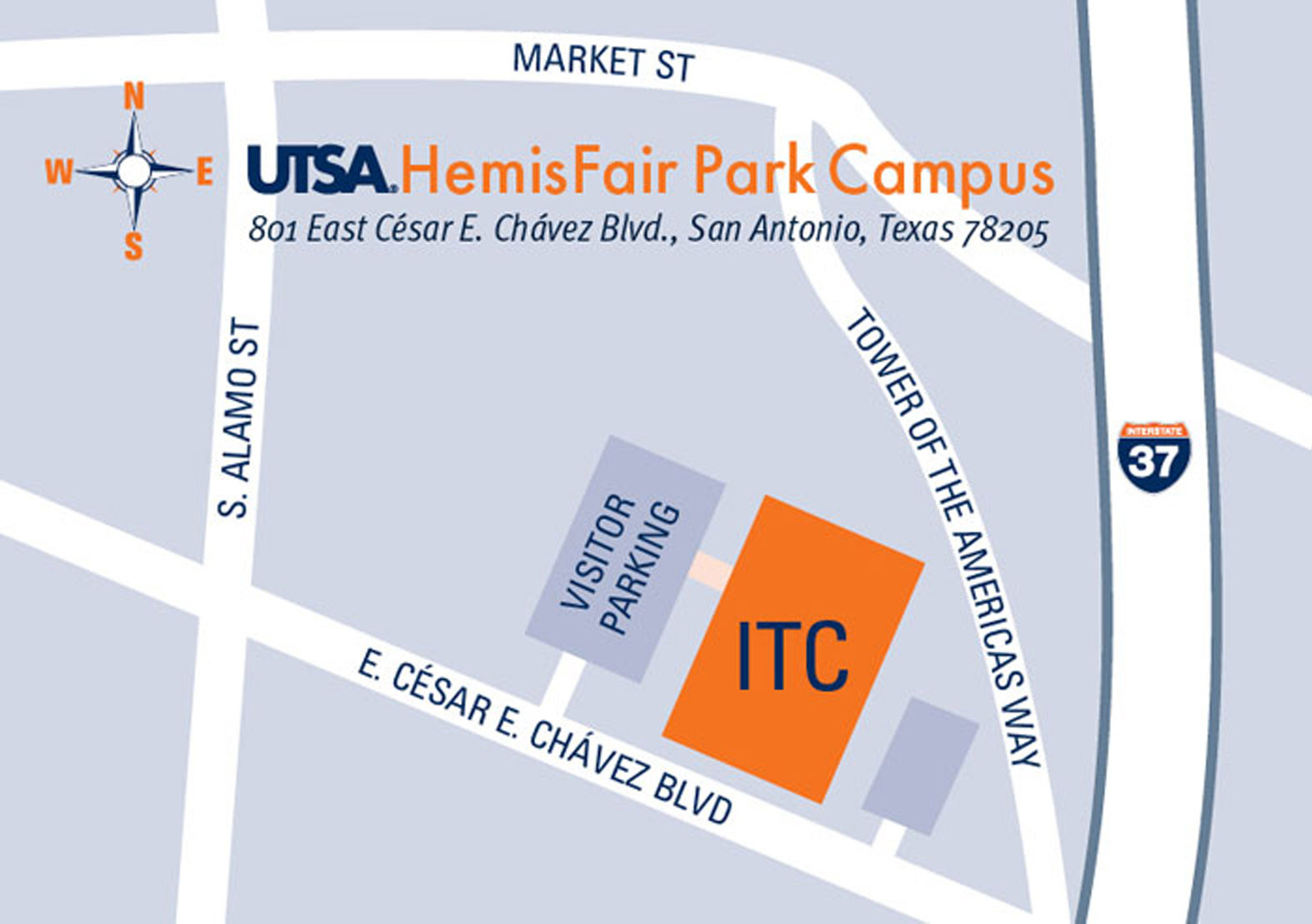 Hemisfair Park Campus Map