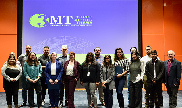 Group photo from the 3MT Research Competition